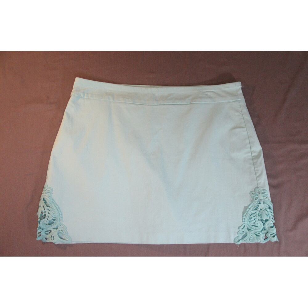 DFA New York Golf Skort Lace Insets Sea Foam Green Ladies 16P Tennis Hiking